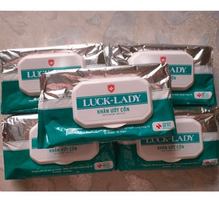 Khăn ướt cồn kháng khuẩn Luck-Lady loại 50 miếng