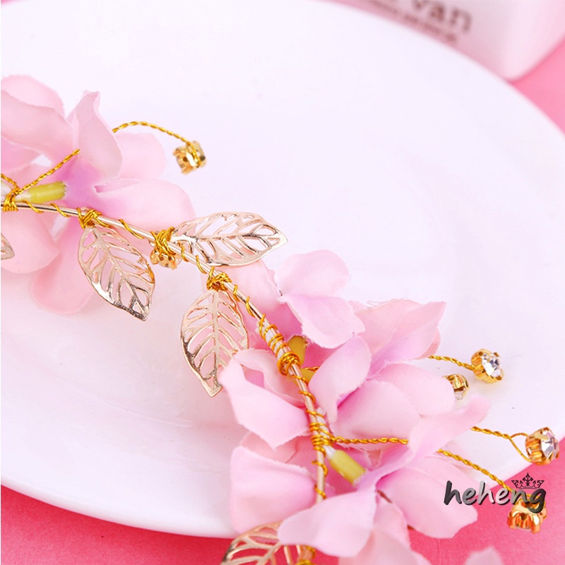 Kẹp Tóc Họa Tiết Hoa Màu Đỏ Tươi Mới Thời Trang Cho Cô Dâu