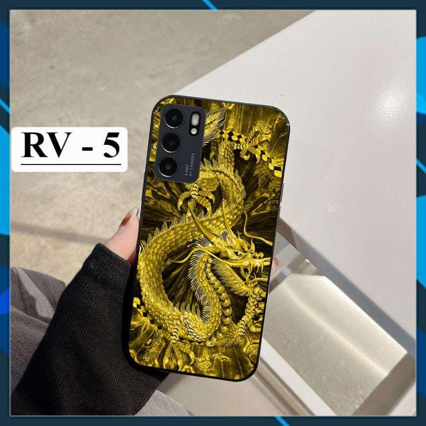 Ốp lưng Oppo A54/A55 - Oppo A74/A95 - Oppo A94 - Oppo Reno 4/4 Pro - Reno 5 - Reno 6/6z in hình Rồng Vàng 3D