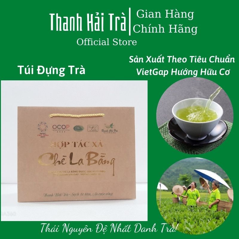 Túi Giấy Đựng Trà 🍃FREESHIP🍃 Làm Quà Tặng Có Quai Xách - Chè La Bằng [Tra Thai Nguyen]