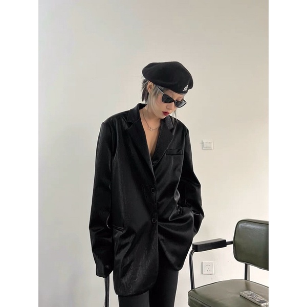 Ao khoác blazer Fo Bóng nam nữ form Unisex