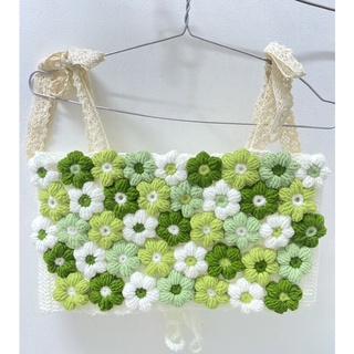 Áo hoa bằng len handmade/ áo bông/ áo len
