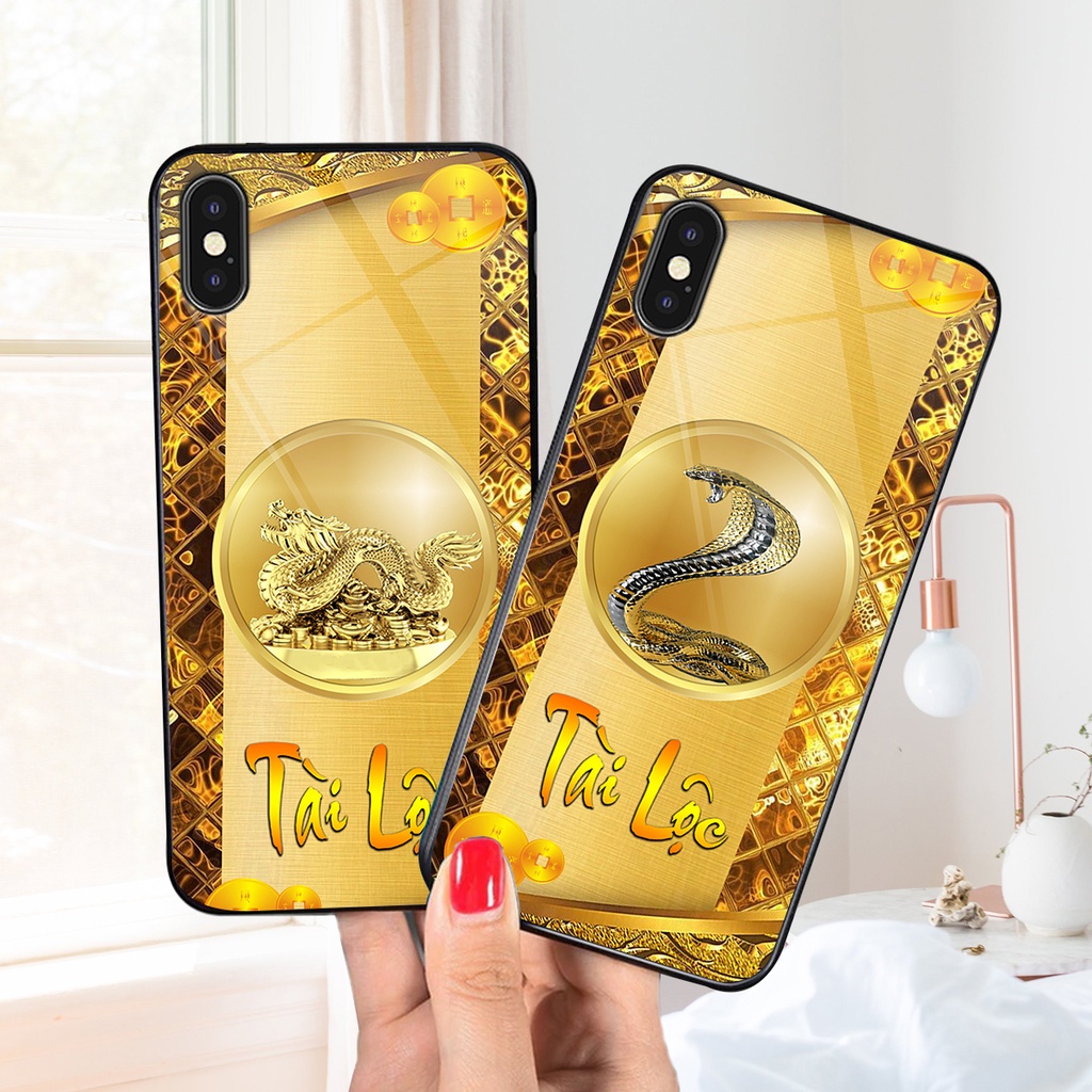 Ốp lưng KÍNH  iphone X / XS / XS MAX in hình 3D 12 CON GIÁP- TÀI LỘC- SIÊU ĐẸP