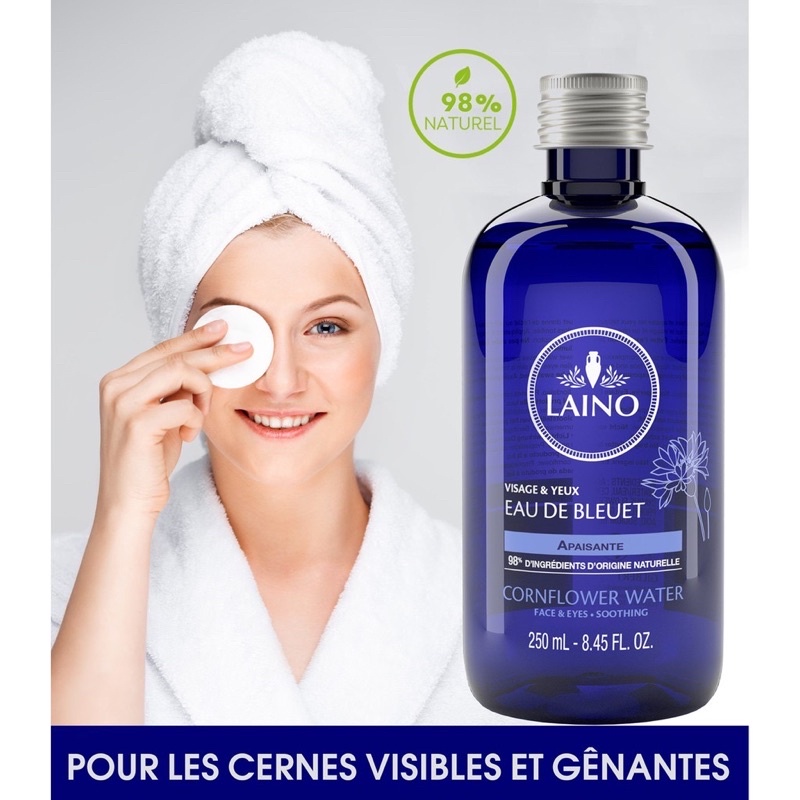 Nước hoa hồng organ Laino Eau de Bleuet chăm sóc làn da và đôi mắt siêu nhạy cảm