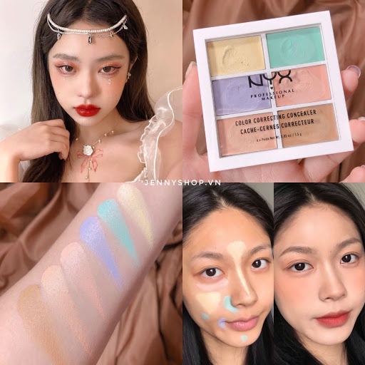 Che Khuyết Điểm 6 Ô NYX Color Correcting Concealer Palette (1,5g x 6)