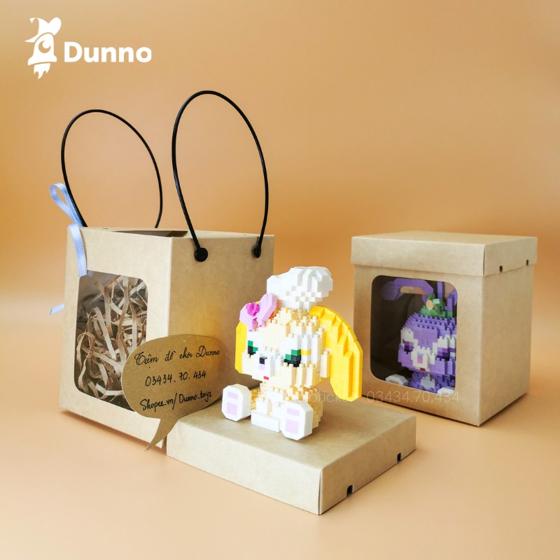 Hộp trưng bày, Hộp quà Nanoblocks Size dưới 12cm kraft Vintage Châu Âu 320gsm - size 12x10x10cm nắp rời | BigBuy360 - bigbuy360.vn