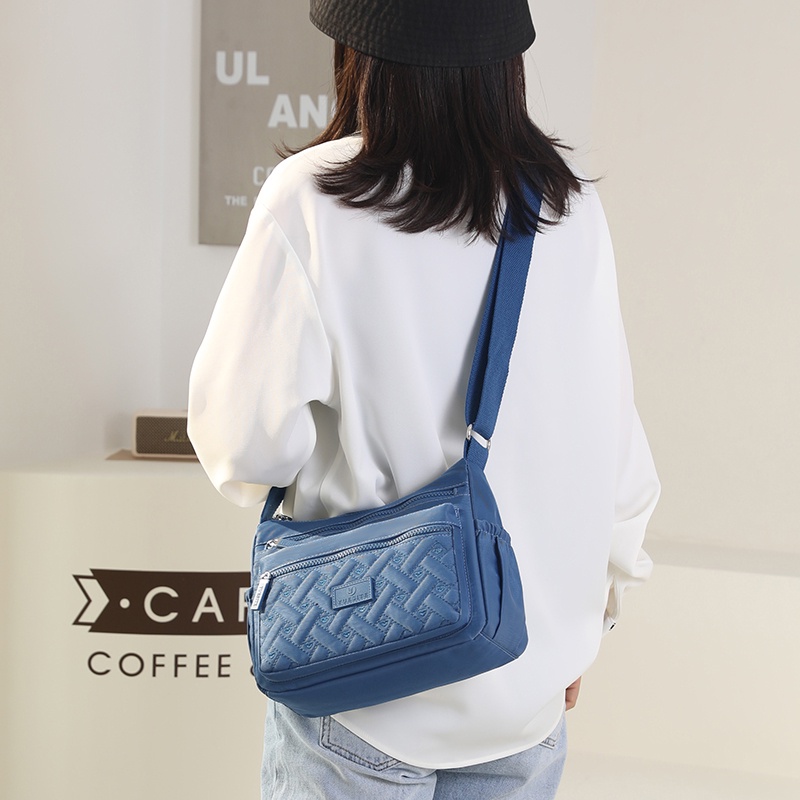 Túi Vải Canvas Đeo Vai Thêu Họa Tiết Xinh Xắn Thời Trang Cho Nữ