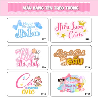 BẢNG TÊN TRANG TRÍ SINH NHẬT (Thiết kế riêng cho bé)