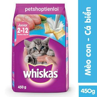 Thức ăn mèo whiskas junior 450g