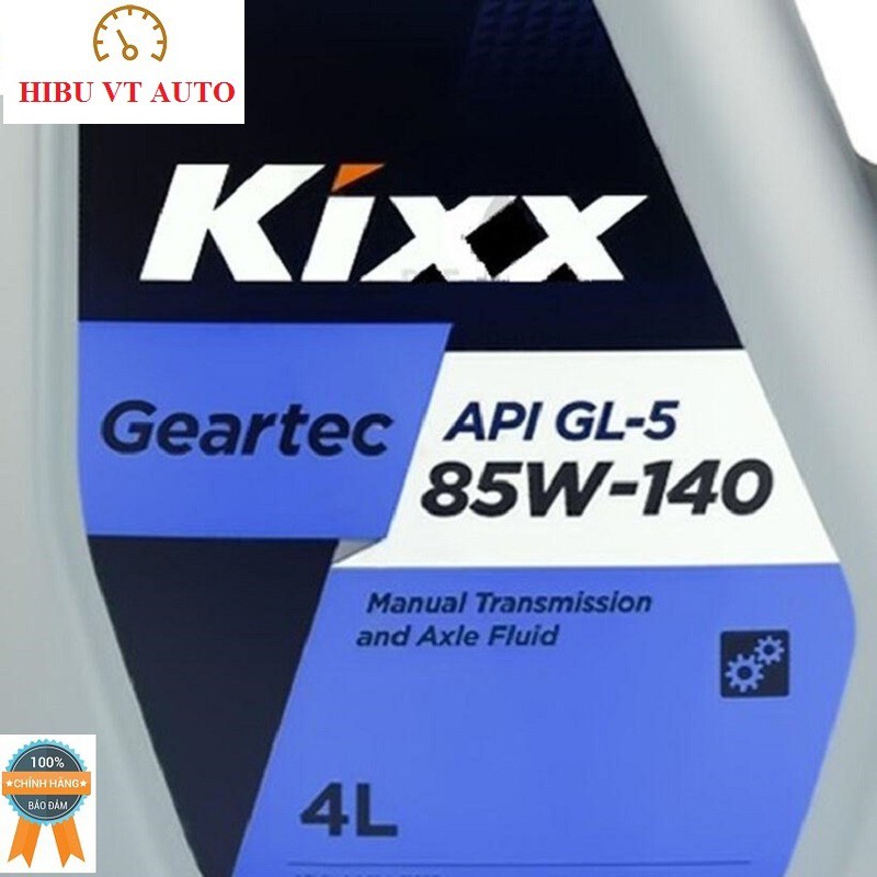 Nhớt cầu hộp số KIXX GEARTEC GL-5 85W140 4L thùng nhựa  Phù hợp cho những hộp số có tải trọng nặng và những hộp số có yê