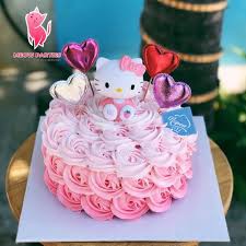 Combo 3 mèo hello kitty trang trí bánh kem, phụ kiện trang trí bánh