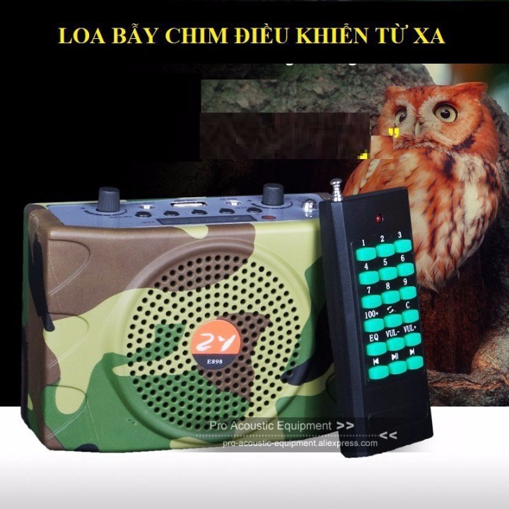Loa bẫy chim E-898 điều khiển xa 1000m Có Blutooth