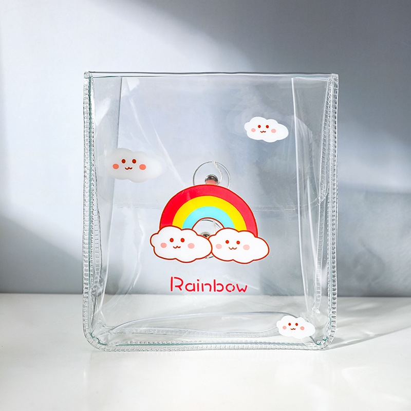 Túi đựng bút/mỹ phẩm bằng nhựa PVC trong suốt in họa tiết dễ thương | BigBuy360 - bigbuy360.vn