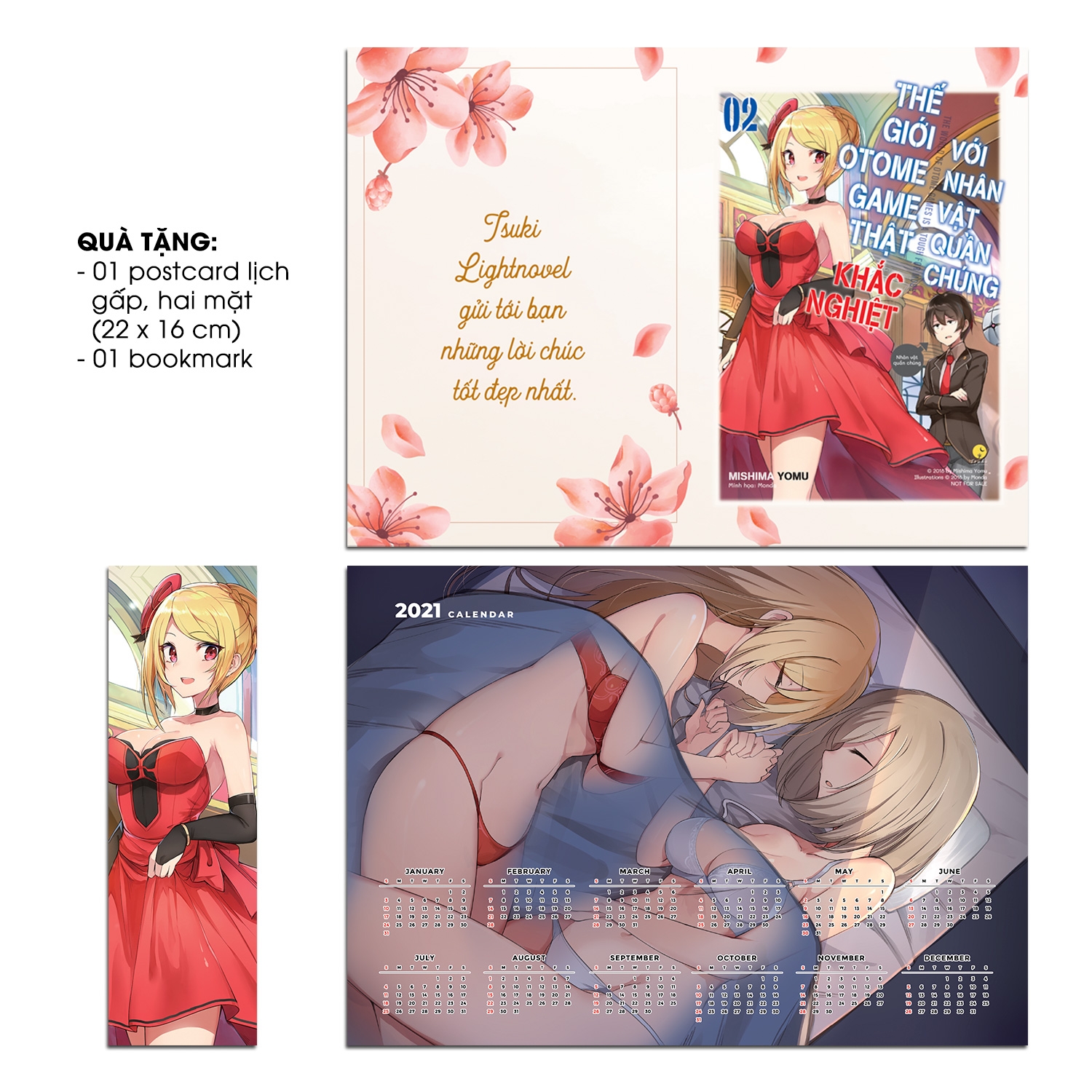 Sách Thế Giới Otome Game Thật Khắc Nghiệt Với Nhân Vật Quần Chúng - Tập 2 - Tặng Kèm Bookmark + Postcard Lịch (22x16cm)