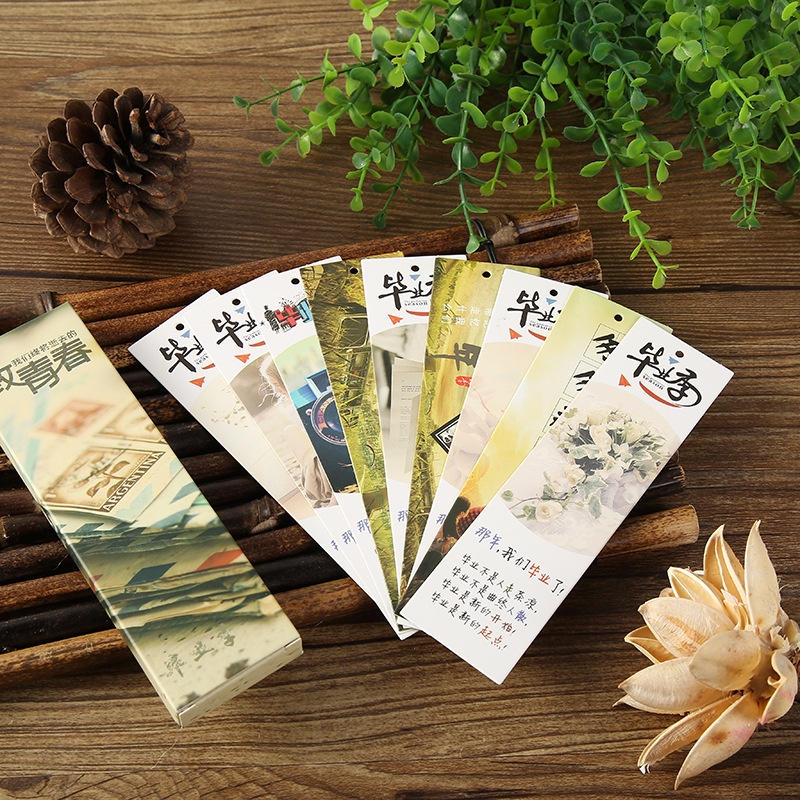 Hộp 30 thanh đánh dấu trang sách phong cách Trung Hoa tiện lợi