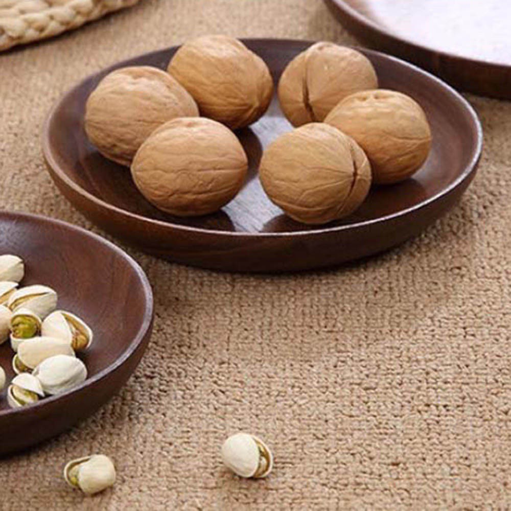 1 Đĩa Gỗ Tròn Nhiều Màu Đựng Thức Ăn Trái Cây Trang Trí Bàn Ăn Taylor1