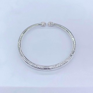 Vòng Bạc Cho Bé Chạm Khắc Đẹp - Kiềng Bạc Chạm Khắc Họa Tiết Hình Rồng Cho Bé