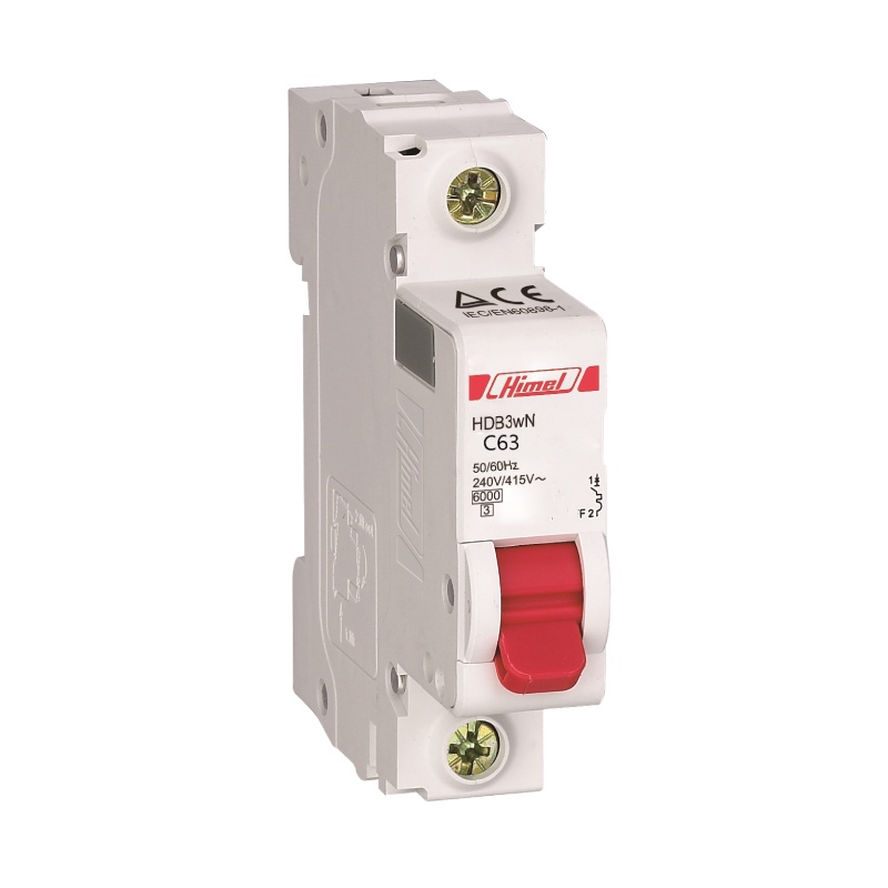 Atomat dạng tép, 1 cực, dòng định mức 63A, dòng cắt ngắn mạch 6ka, MCB 1P 63A 6kA