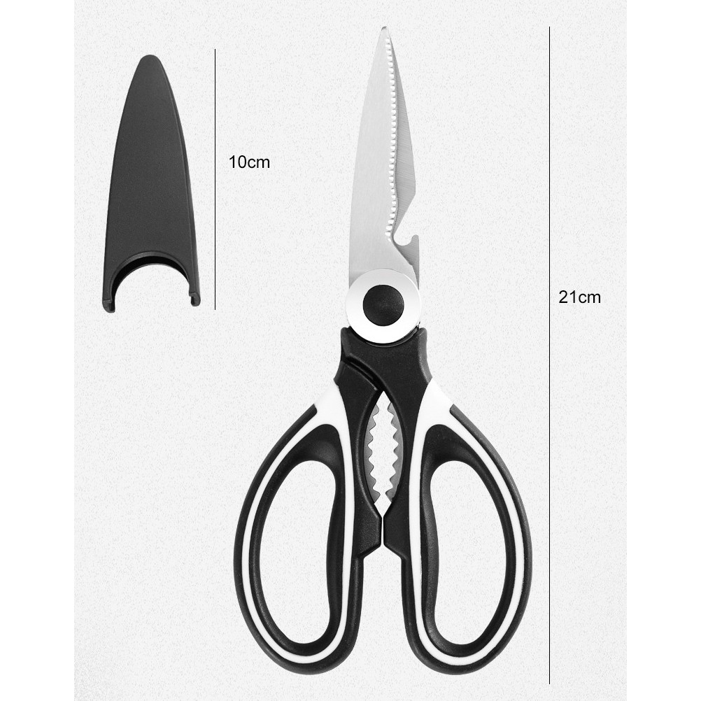 Kéo Cắt Gà, Làm Cá Chịu Lực Độ Cứng Cao Viền Đen Tiện Dụng Cho Nhà Bếp - Dumi Shop