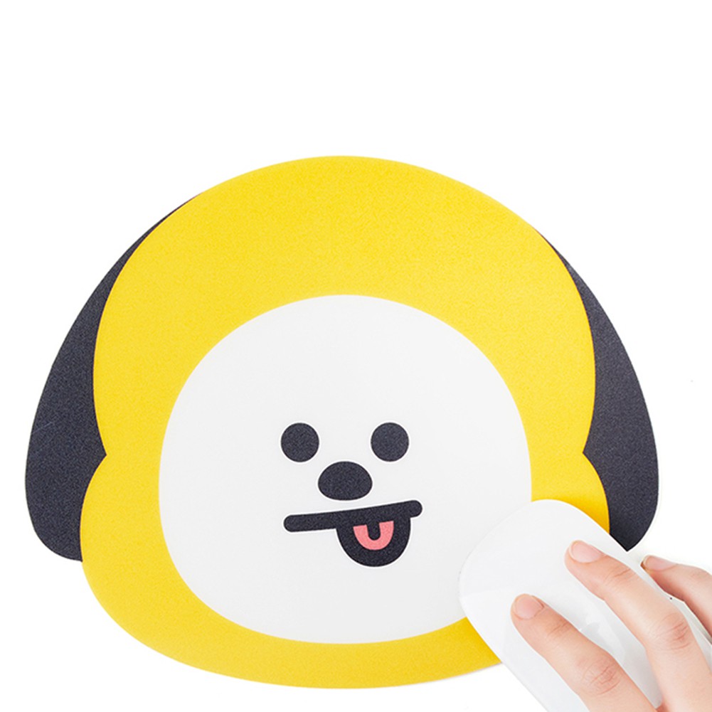 Tấm lót chuột in hình hoạt hình BTS có đệm cổ tay chống trượt tiện dụng