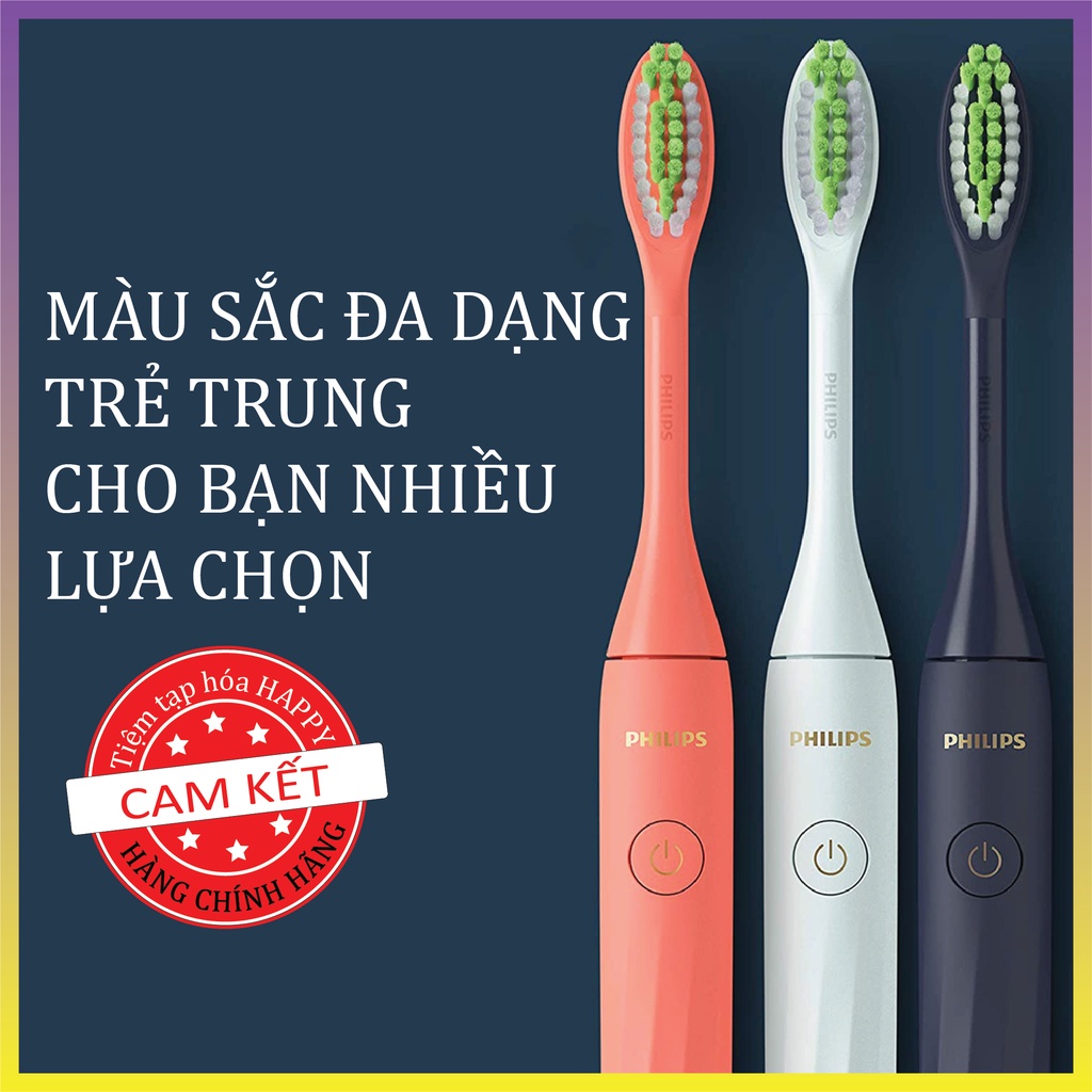 BÀN CHẢI ĐIỆN ĐÁNH RĂNG PHILIPS ONE SONICARE - SỬ DỤNG PIN AAA - HÌNH THẬT Ở CUỐI CÙNG