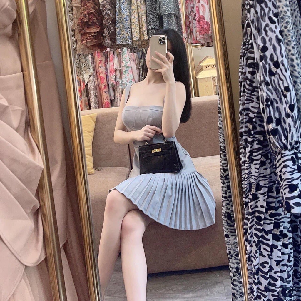 Váy Dây Chân Xếp Ly