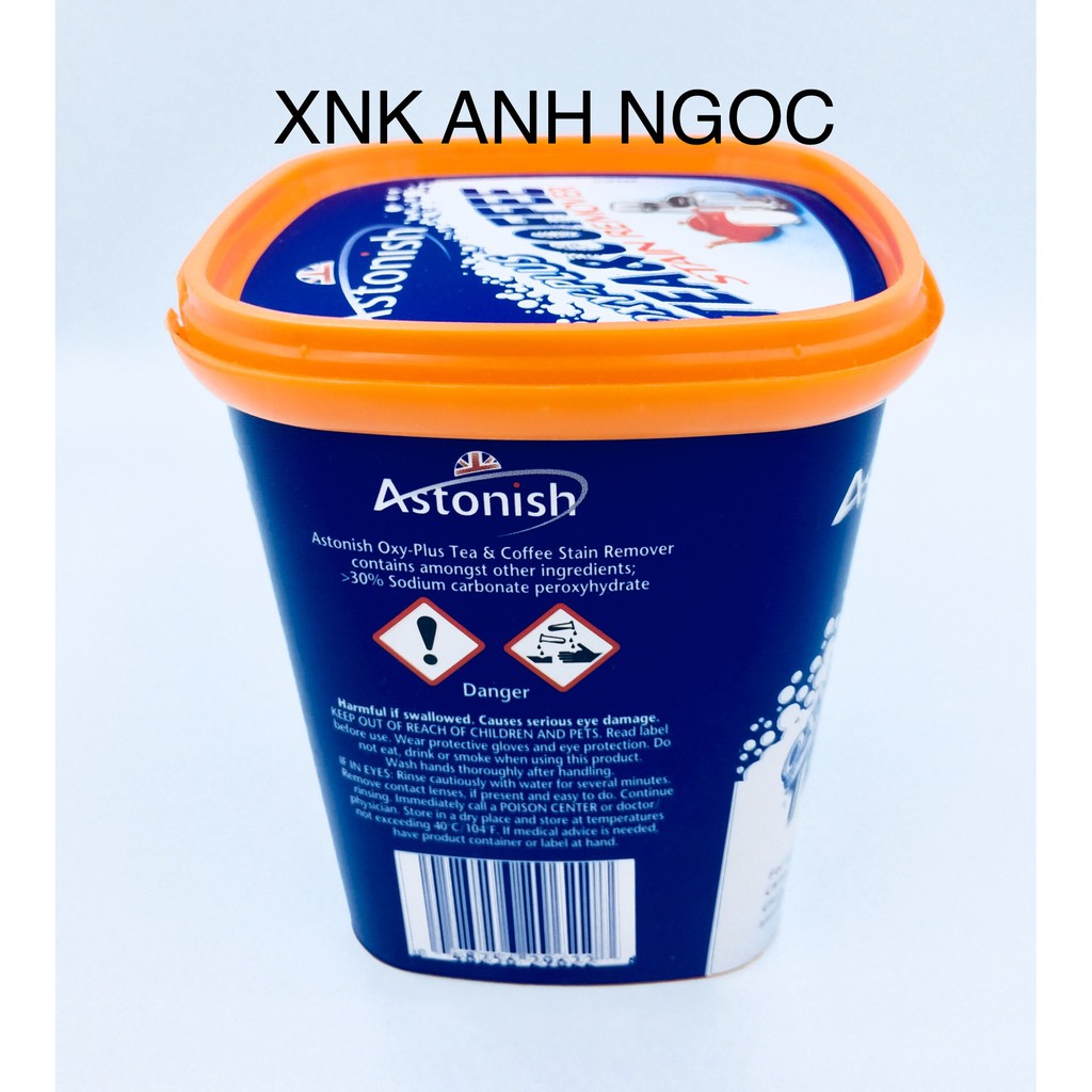 [ NHẬP UK - MẪU CŨ] Bột tẩy trắng chén bát ly tách Astonish C9622 / Bột tẩy chén bát an toàn sinh học Anh Quốc