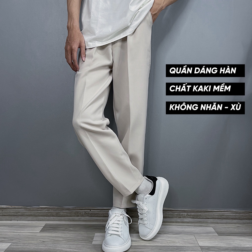 Quần Baggy Nam Dáng Baggy Basic 2 Màu Kem Đen XESINU