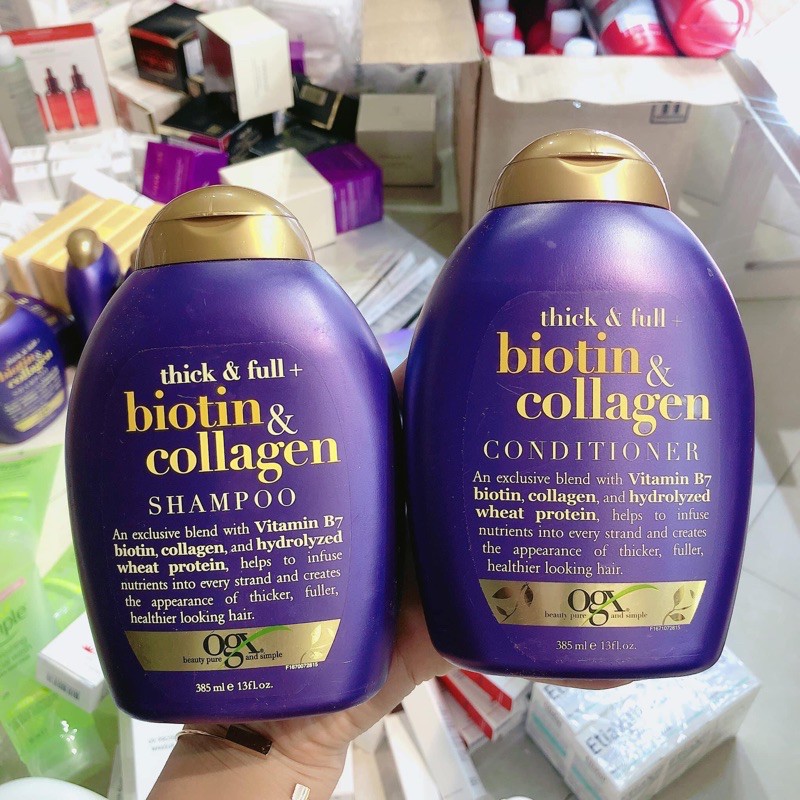 Cặp dầu gội Biotin & Collagen - Chống rụng gẫy tóc: 385ML