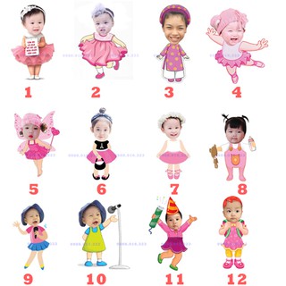 Chibi để bàn sinh nhật cho bé có chân đứng