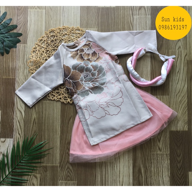 Áo dài gấm Nhật ( ảnh thật )