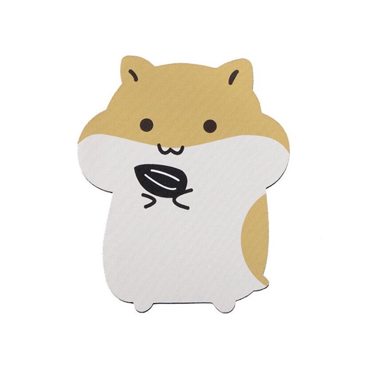 Tấm Lót Chuột Cao Su Chống Trượt Dày Thoải Mái In Hình Chuột Hamster Dễ Thương