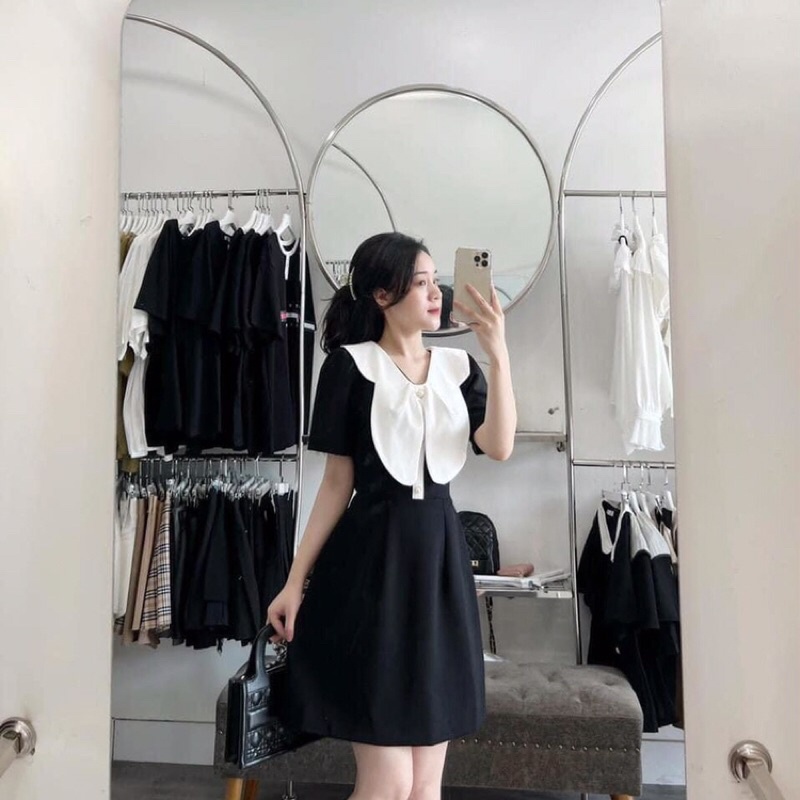 🍃 VÁY SUÔNG CỔ PHỐI 🌿