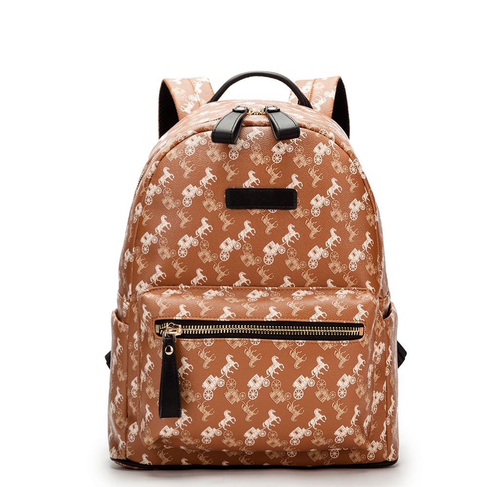 BALO DA HỌA TIẾT NGỰA KÉO XE ĐỨNG FORM