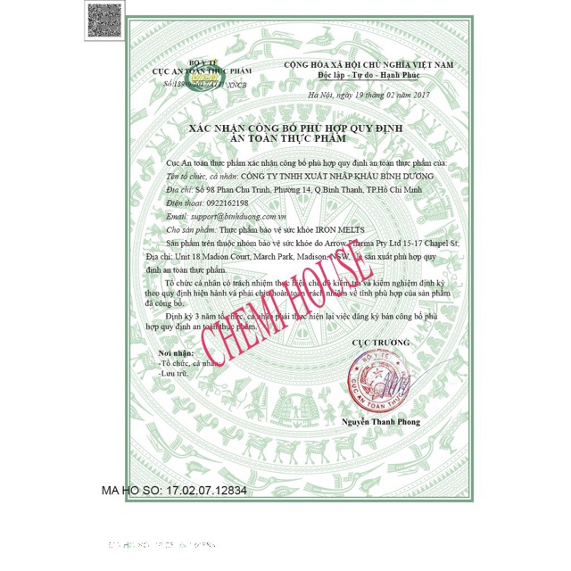 SẮT NGẬM IRON MELTS ÚC | Thế Giới Skin Care