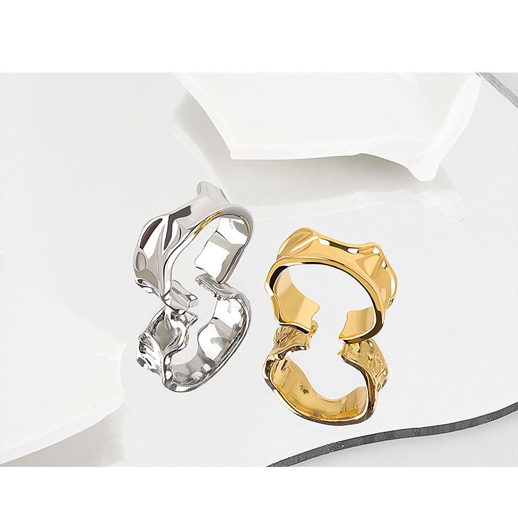 Nhẫn Cặp Màu Vàng / Bạc Phong Cách Punk Cổ Điển Thời Trang Cho Nữ