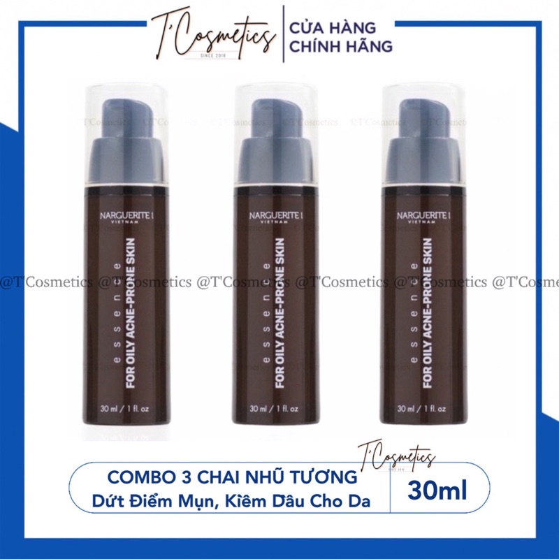 [Combo 3 Chai] Nhũ Tương Dứt Điểm Mụn, Kiềm Dầu Cho Da Narguerite 30ml