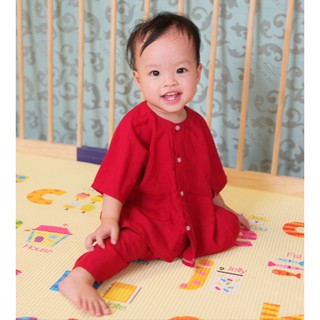 Bộ bà ba vải lanh Việt Thắng cộc tay cho bé