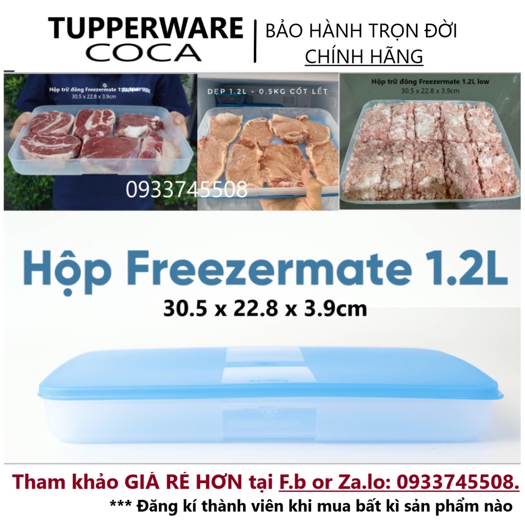 TUPPERWAREHOUSE MALL - Hộp Trữ Đông Freezermate 1.2L Thấp Tup  Shopee