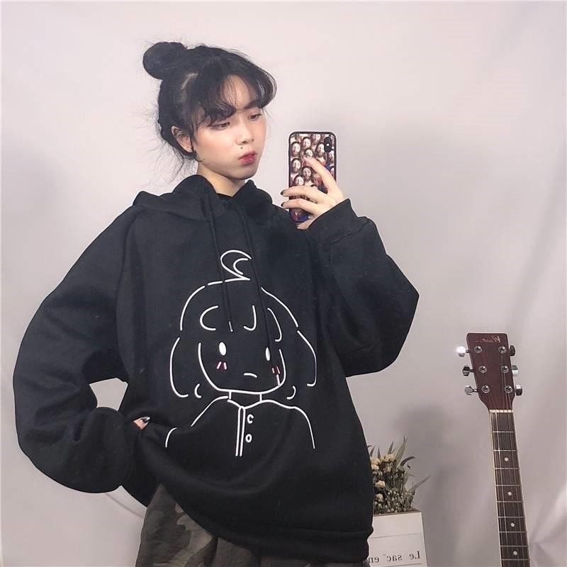 Áo hoodie nữ mẫu in hình cô gái trẻ trung nằng động cực xin