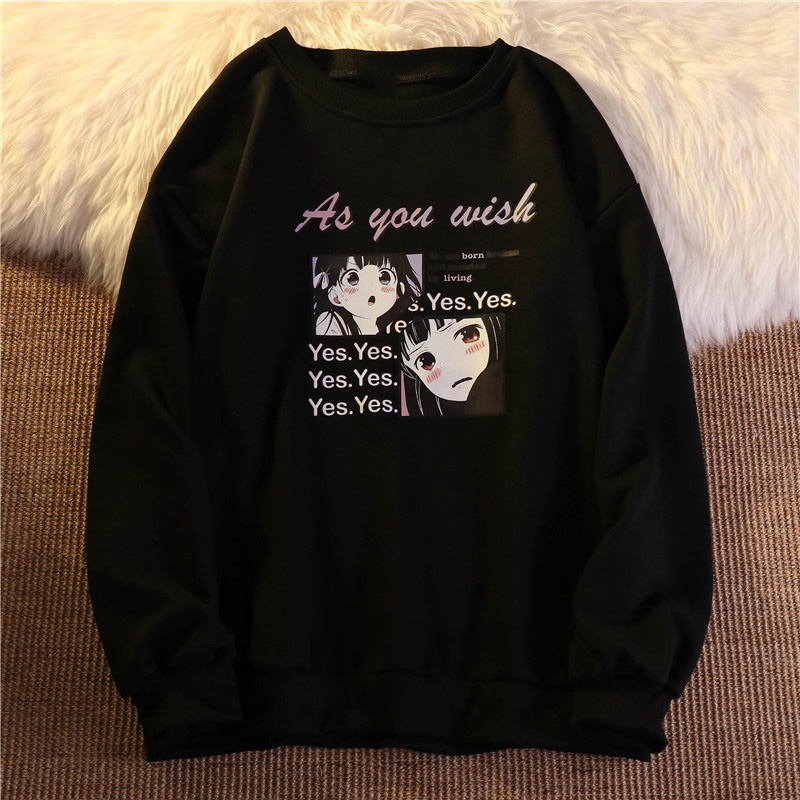 Áo thun ZHELIHANGFEI tay dài dáng rộng phong cách Nhật Bản trẻ trung dễ phối đồ