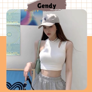 Áo croptop ba lỗ khoét một bên vai