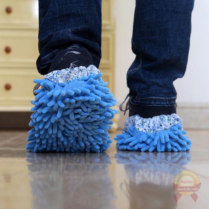 Giẻ Dép lau nhà san hô có thể dính vào cây lau và giày siêu thấm có bo viền
