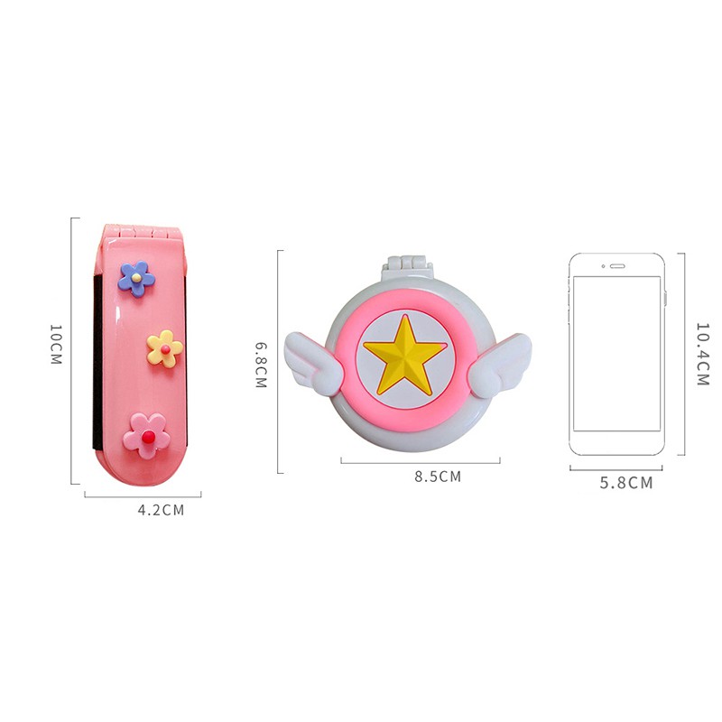 (Hàng Mới Về) Lược Chải Tóc Thiết Kế Hoạt Hình Dễ Thương Có Gương Tiện Dụng