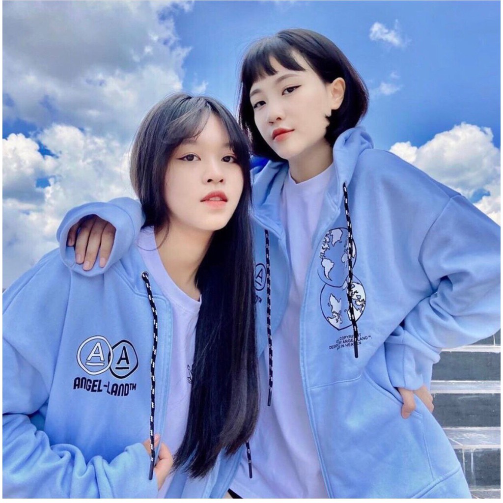 Áo Khoác Nỉ In Hình Trái Đất Xanh Form Rộng Kéo Khóa Nam Nữ Ulzzang | BigBuy360 - bigbuy360.vn