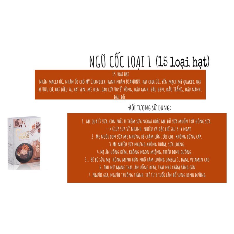 Ngũ cốc lợi sữa, ngũ cốc bà bầu Organic siêu nhiều hạt cao cấp Mamis Food
