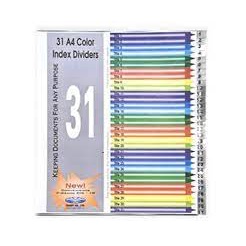 Bìa phân trang nhựa 31 số