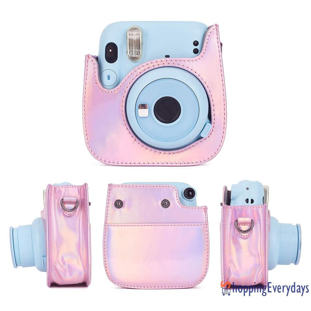 Túi Da Pu Đeo Vai Đựng Máy Ảnh Fujifilm Instax Mini 11 9 8 + 8