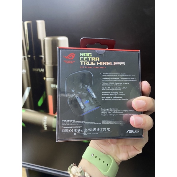 Tai nghe gaming không dây ASUS Rog Cetra True Wireless, chống ồn, giả lập âm thanh 7.1 - Hàng chính hãng