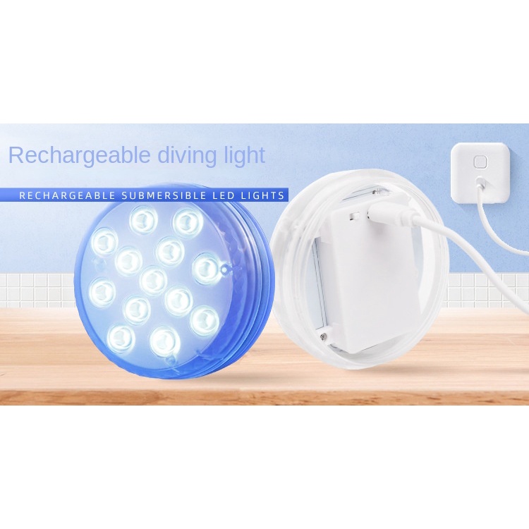 Đèn 13 Led Chống Thấm Nước Điều Khiển Từ Xa Sạc USB Dùng Để Trang Trí Bể Cá